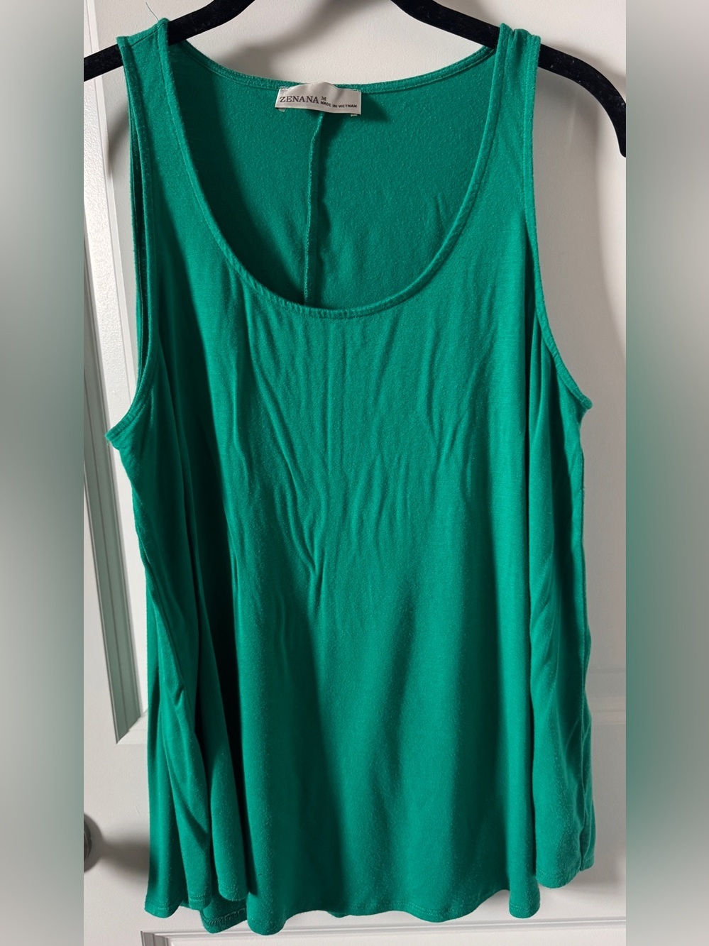 Zenana Outfitters Green Scoop Neck Tank Top-Medium